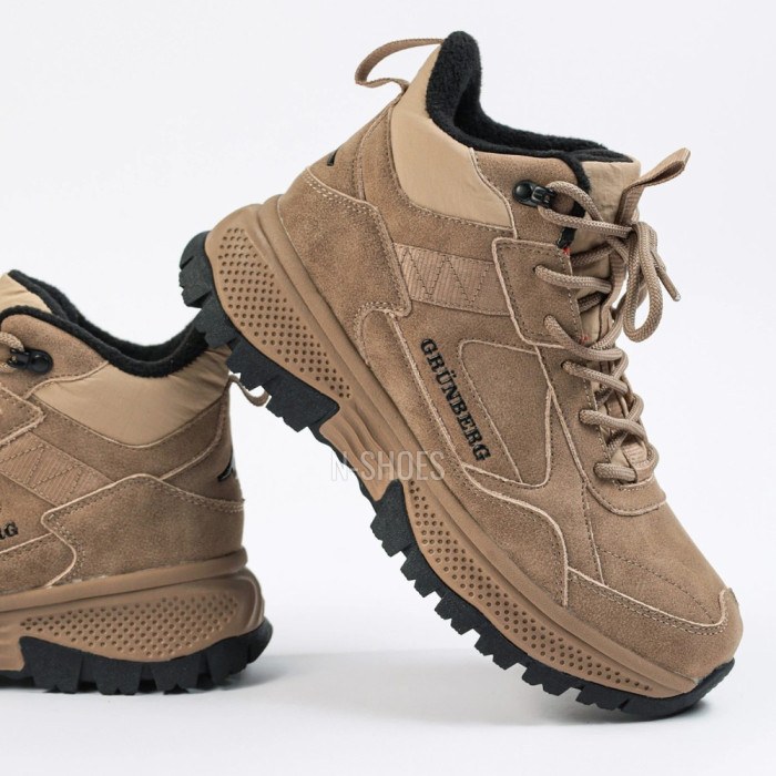 Жіночі зимові черевики Grunberg 148593-03-02 6089 - бежеві, шкіра, Gore-Tex, NanoTex