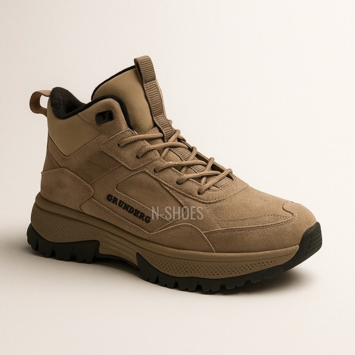 Жіночі зимові черевики Grunberg 148593-03-02 6089 - бежеві, шкіра, Gore-Tex, NanoTex
