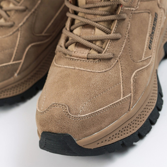 Женские зимние ботинки Grunberg 148593-03-02 6089 - бежевые, кожа, Gore-Tex, NanoTex