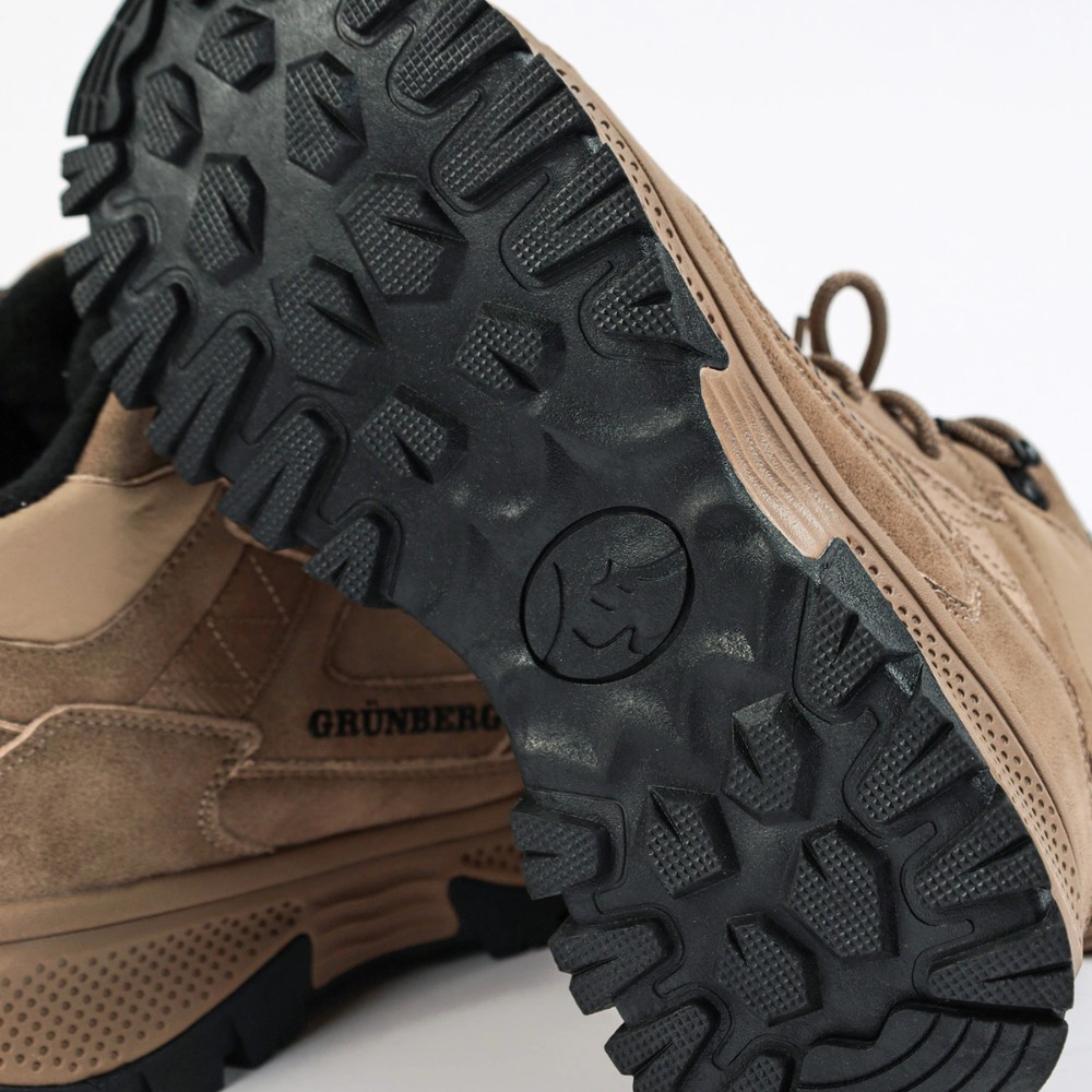 Женские зимние ботинки Grunberg 148593-03-02 6089 - бежевые, кожа, Gore-Tex, NanoTex