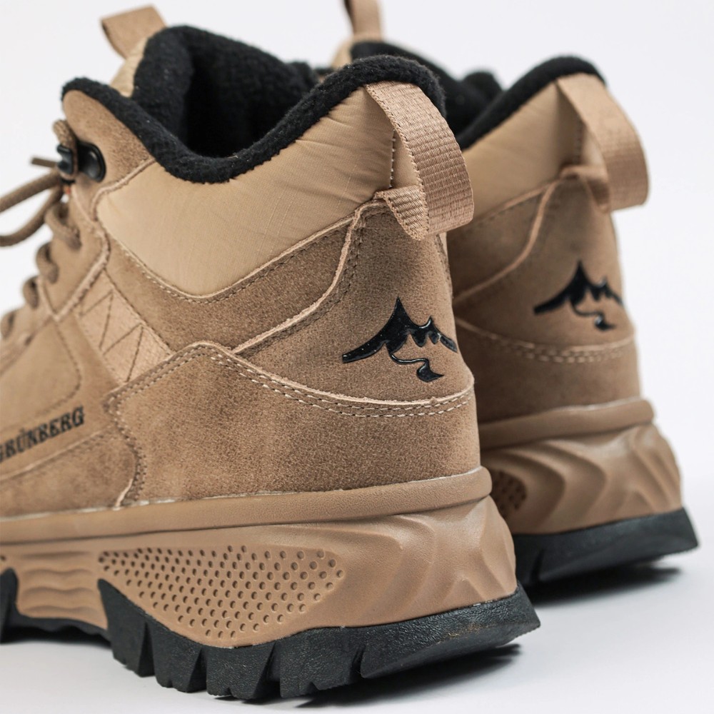 Женские зимние ботинки Grunberg 148593-03-02 6089 - бежевые, кожа, Gore-Tex, NanoTex