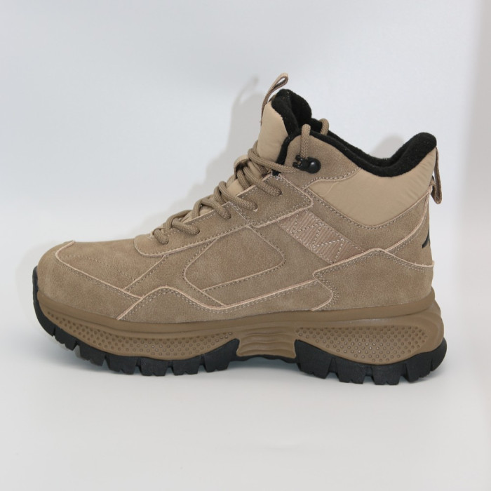 Женские зимние ботинки Grunberg 148593-03-02 6089 - бежевые, кожа, Gore-Tex, NanoTex