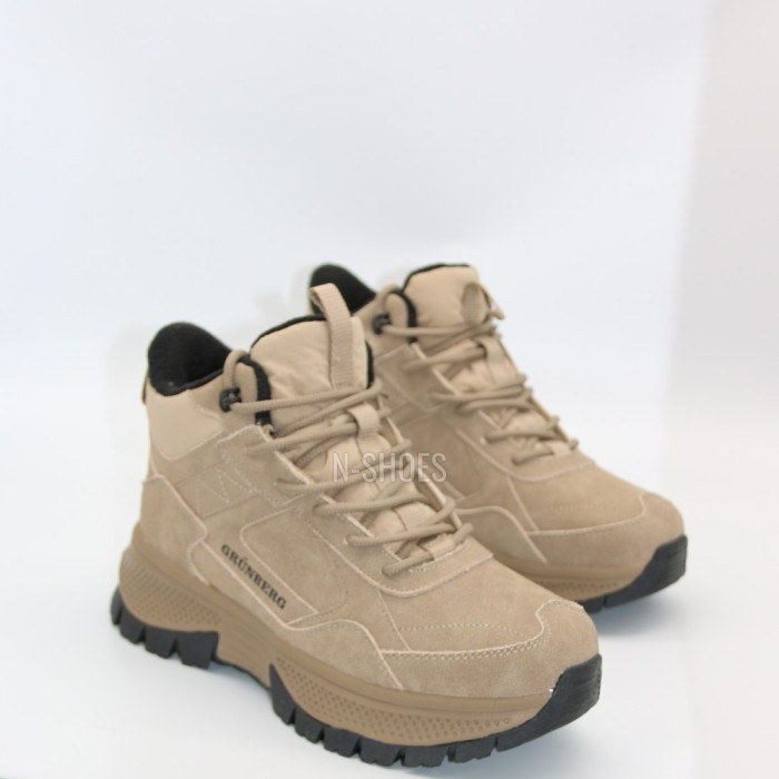 Жіночі зимові черевики Grunberg 148593-03-02 6089 - бежеві, шкіра, Gore-Tex, NanoTex