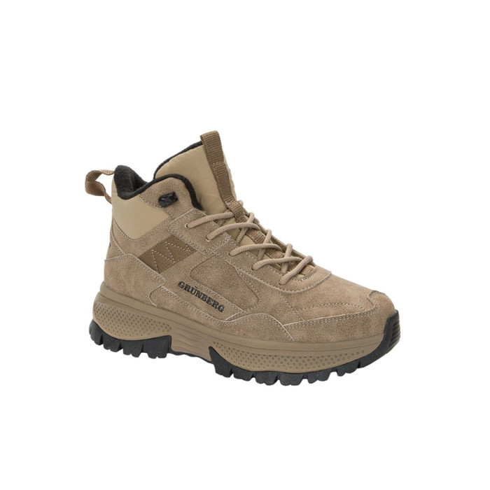 Женские зимние ботинки Grunberg 148593-03-02 6089 - бежевые, кожа, Gore-Tex, NanoTex