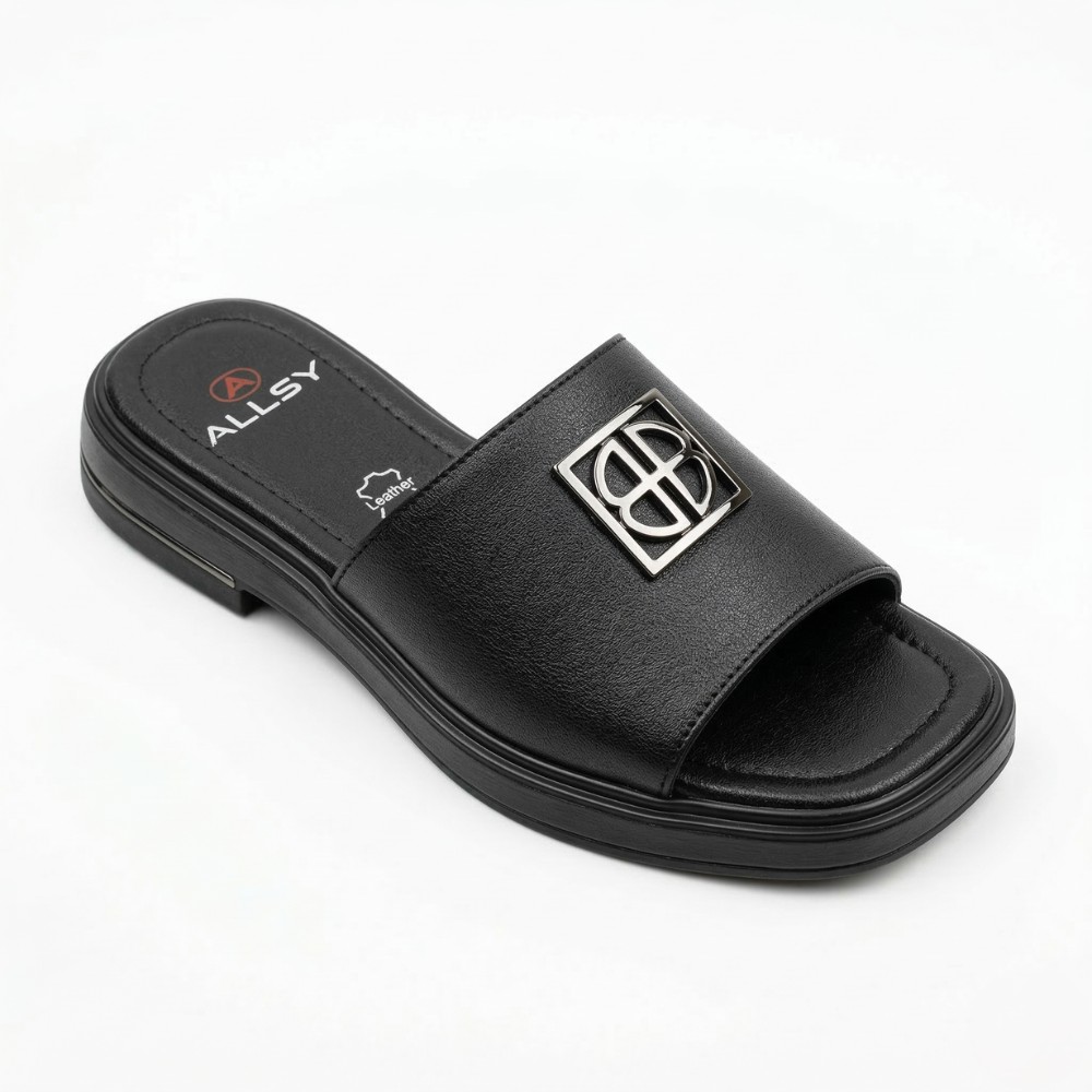 Жіночі чорні шльопанці Allsy Lonza 208132 035-3 BLACK у стилі DG Millennials