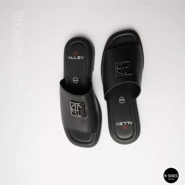 Женские черные шлепанцы Allsy Lonza 208132 035-3 BLACK стиль DG Millennials