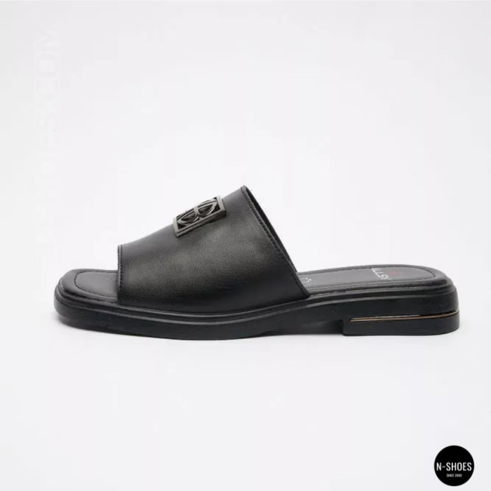 Женские черные шлепанцы Allsy Lonza 208132 035-3 BLACK стиль DG Millennials