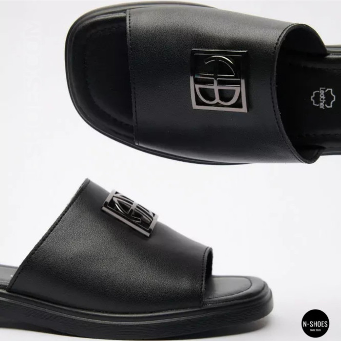 Женские черные шлепанцы Allsy Lonza 208132 035-3 BLACK стиль DG Millennials
