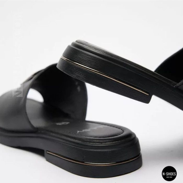Женские черные шлепанцы Allsy Lonza 208132 035-3 BLACK стиль DG Millennials