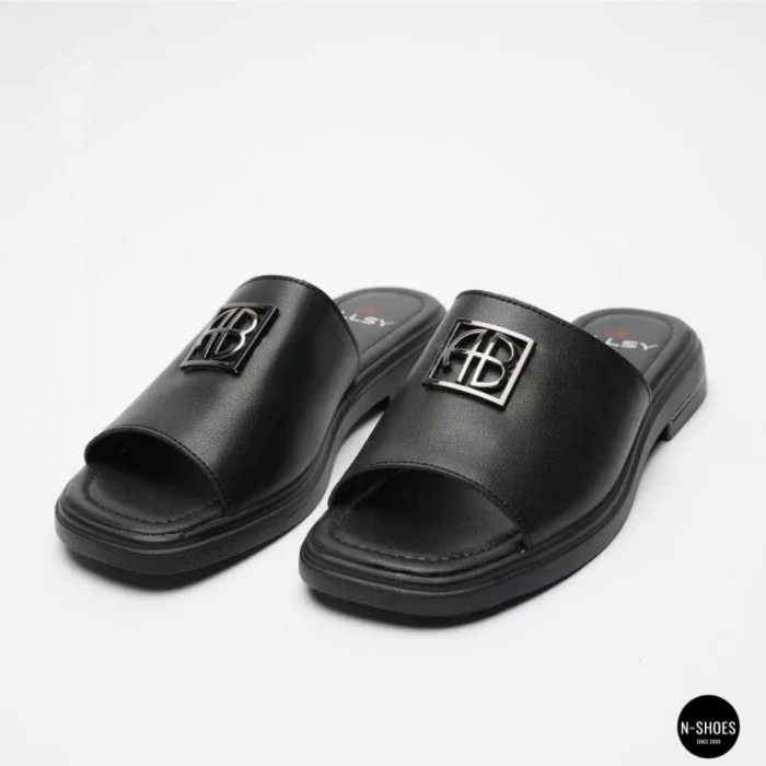 Женские черные шлепанцы Allsy Lonza 208132 035-3 BLACK стиль DG Millennials