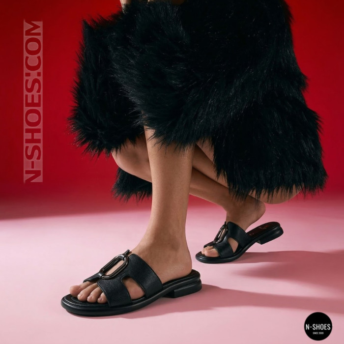 Кожаные женские сабо Allsy 208138 037-3 Lonza 212475 Black 6120