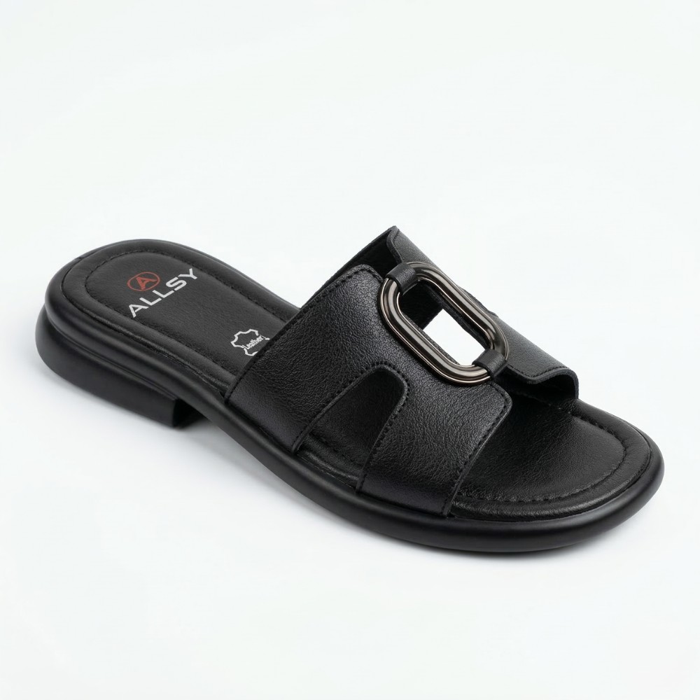Шкіряні жіночі сабо Allsy 208138 037-3 Lonza Black 6120