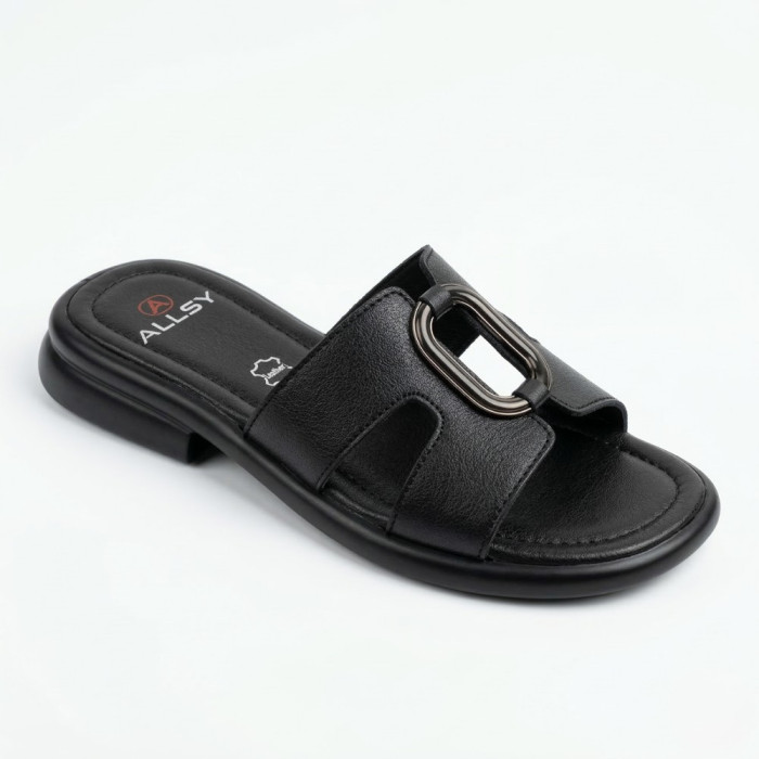 Кожаные женские сабо Allsy 208138 037-3 Lonza 212475 Black 6120