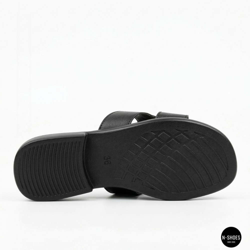 Шкіряні жіночі сабо Allsy 208138 037-3 Lonza Black 6120