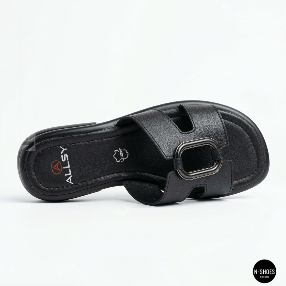 Шкіряні жіночі сабо Allsy 208138 037-3 Lonza Black 6120