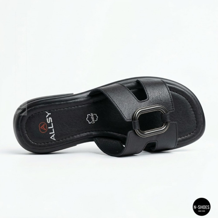 Кожаные женские сабо Allsy 208138 037-3 Lonza 212475 Black 6120