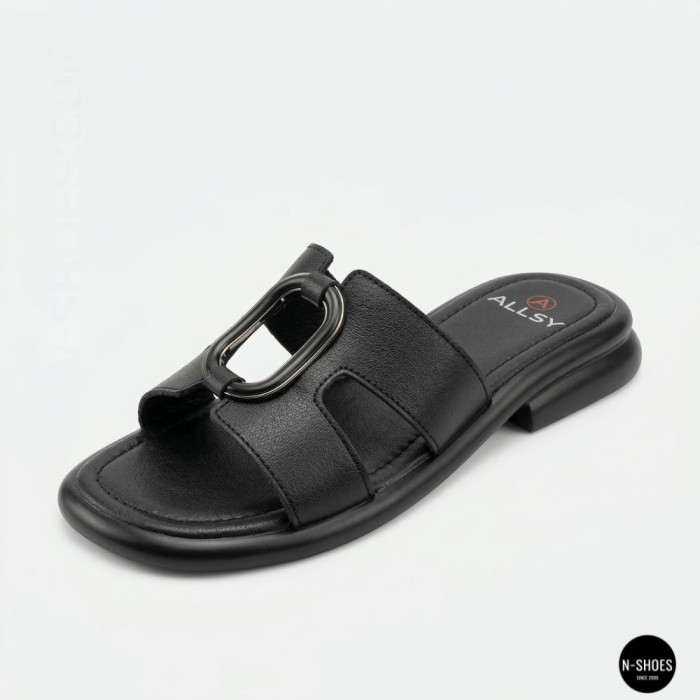 Кожаные женские сабо Allsy 208138 037-3 Lonza 212475 Black 6120