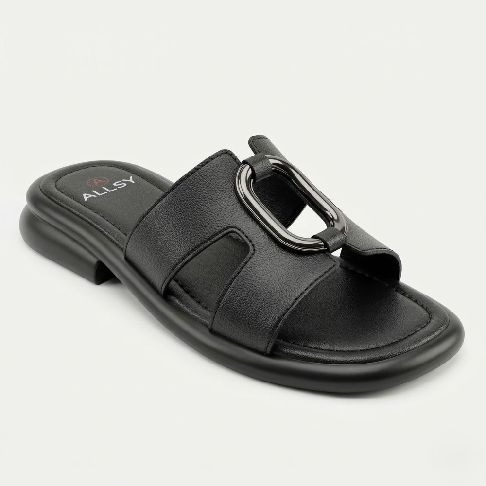 Шкіряні жіночі сабо Allsy 208138 037-3 Lonza Black 6120