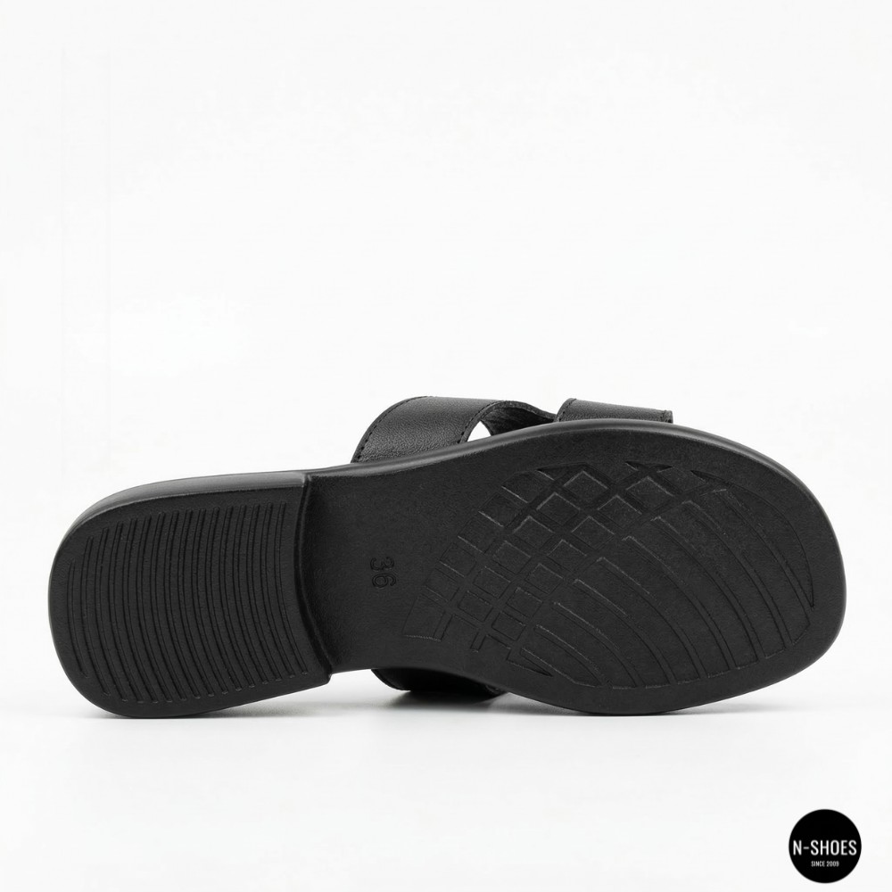 Шкіряні жіночі сабо Allsy 208138 037-3 Lonza Black 6120