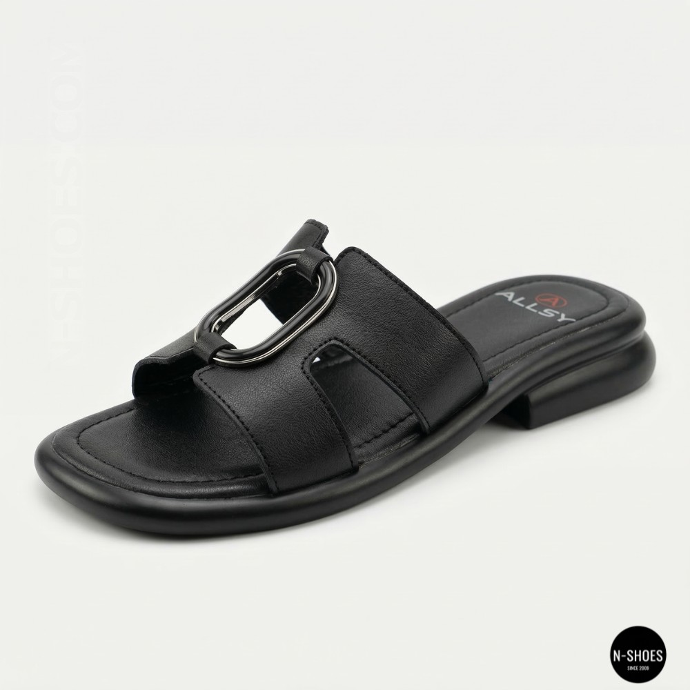 Шкіряні жіночі сабо Allsy 208138 037-3 Lonza Black 6120