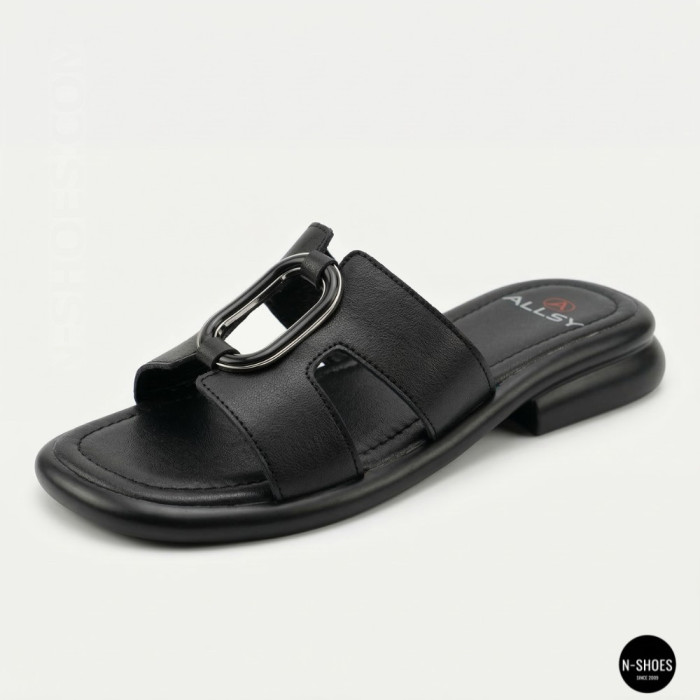 Кожаные женские сабо Allsy 208138 037-3 Lonza 212475 Black 6120