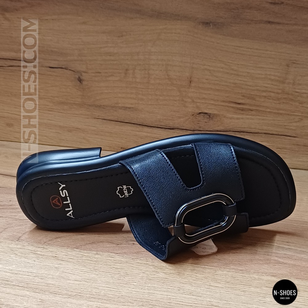 Шкіряні жіночі сабо Allsy 208138 037-3 Lonza Black 6120