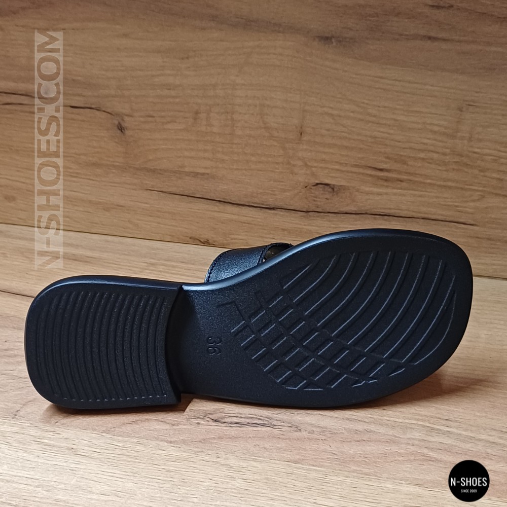 Шкіряні жіночі сабо Allsy 208138 037-3 Lonza Black 6120