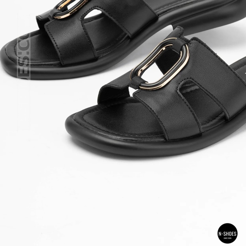 Шкіряні жіночі сабо Allsy 208138 037-3 Lonza Black 6120