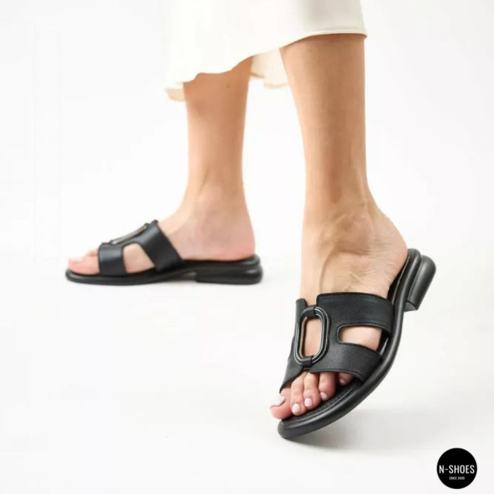Кожаные женские сабо Allsy 208138 037-3 Lonza 212475 Black 6120