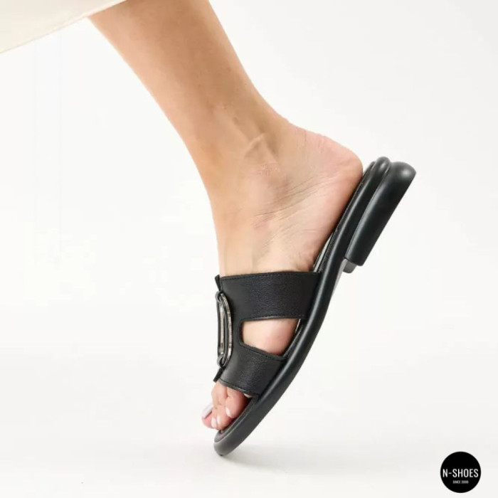 Кожаные женские сабо Allsy 208138 037-3 Lonza 212475 Black 6120