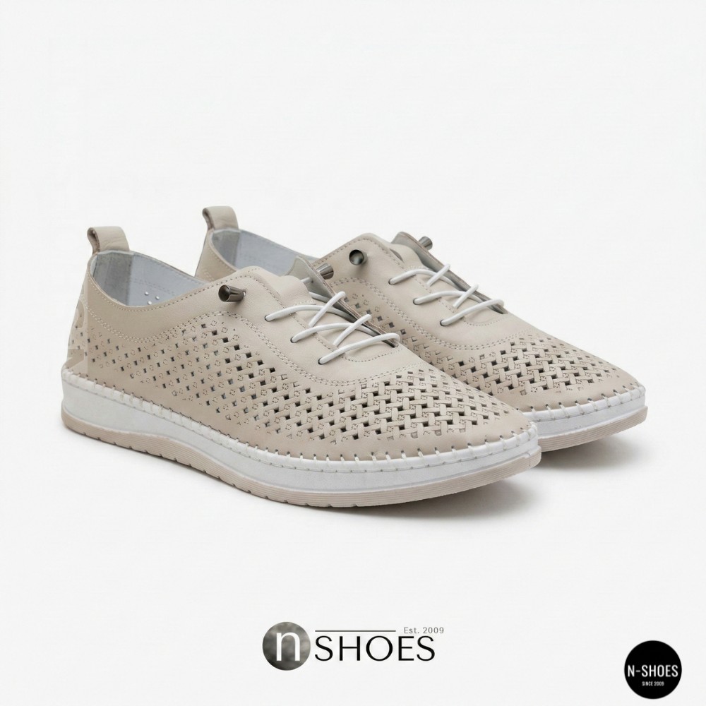 Кожаные мокасины с перфорацией Anna Lucci и Lonza (Турция) 211945 1800 SILVER GREY 214363 AP 6121