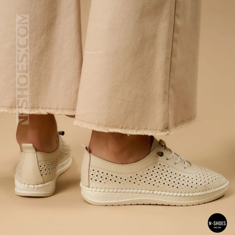 Кожаные мокасины с перфорацией Anna Lucci и Lonza (Турция) 211945 1800 SILVER GREY 214363 AP 6121