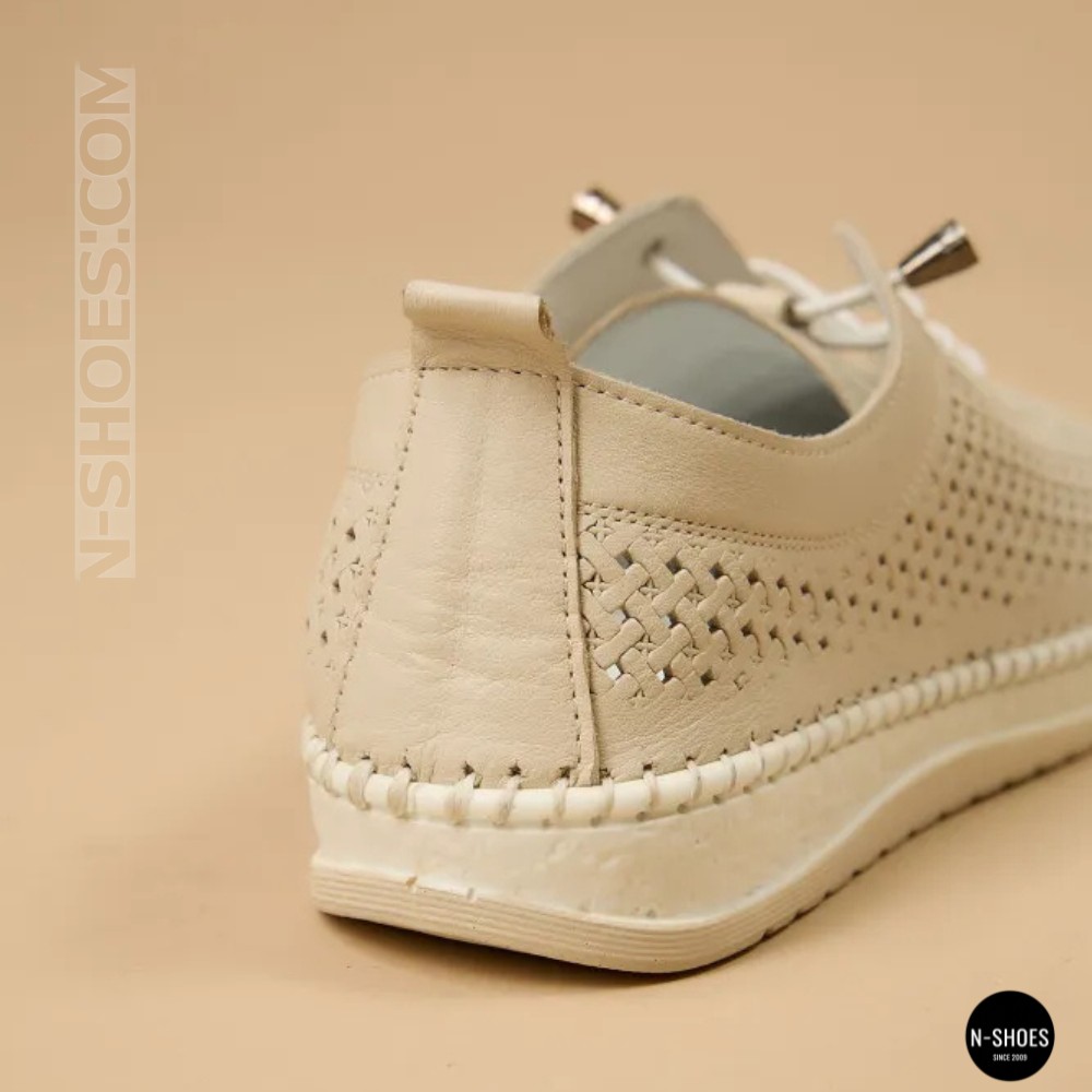 Кожаные мокасины с перфорацией Anna Lucci и Lonza (Турция) 211945 1800 SILVER GREY 214363 AP 6121