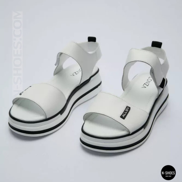 Универсальные женские белые кожаные босоножки Allsy 207205 2970-1 WHITE lonza 207206 6122