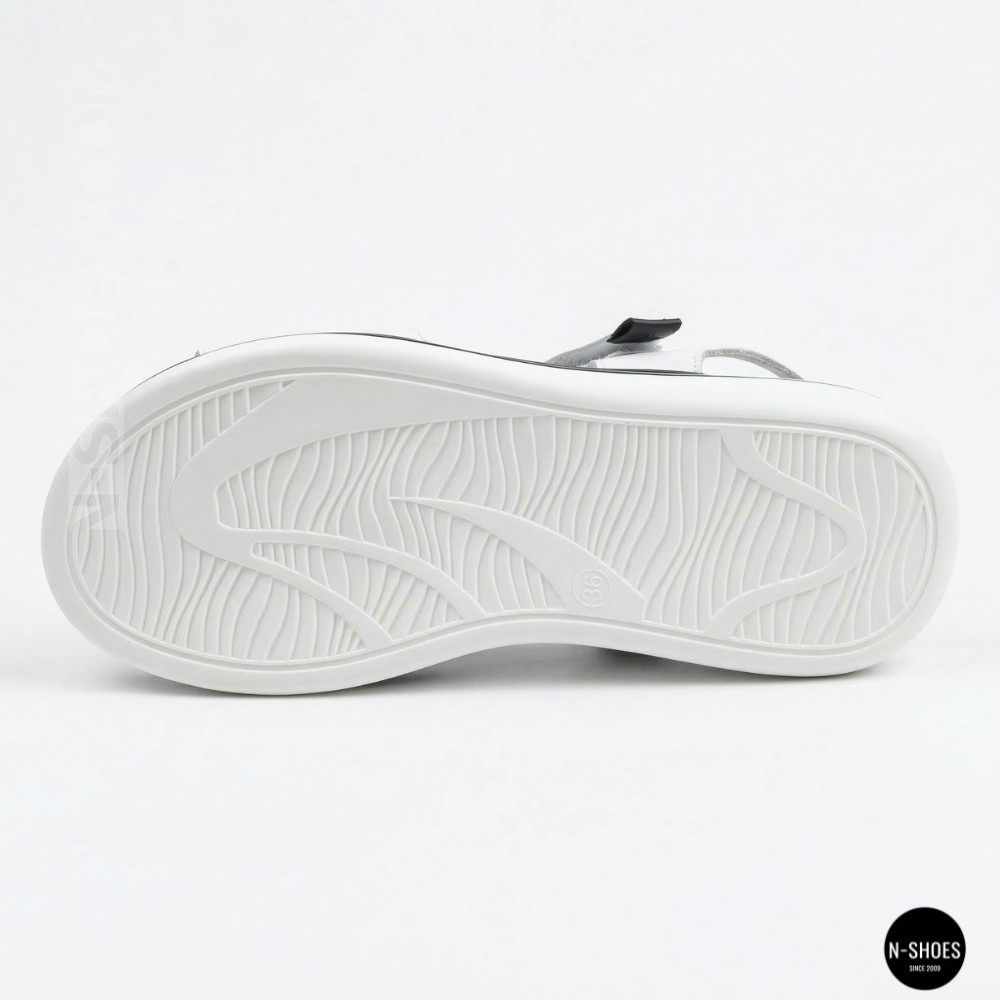 Універсальні жіночі білі шкіряні босоніжки Allsy 207205 2970-1 WHITE lonza 207206 6122