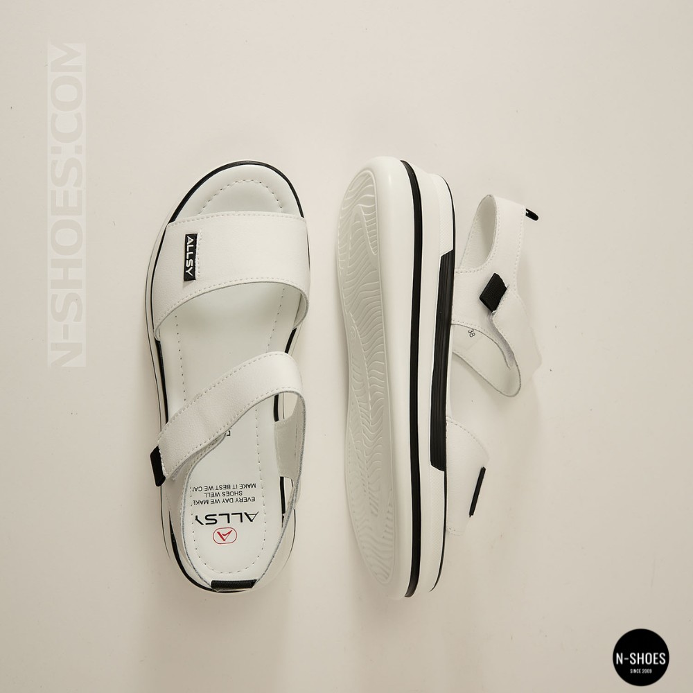 Універсальні жіночі білі шкіряні босоніжки Allsy 207205 2970-1 WHITE lonza 207206 6122