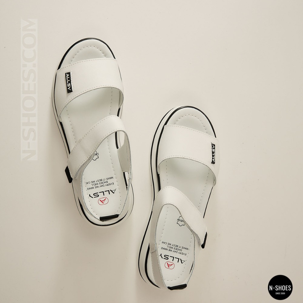 Універсальні жіночі білі шкіряні босоніжки Allsy 207205 2970-1 WHITE lonza 207206 6122