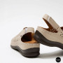 Жіночі бежеві шкіряні босоніжки із закритим носком Allsy Lonza 207212 3815-2 MILK (AY) 2026 6123