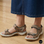 Women's Sports Velcro Sandals Allsy 208361 60874-6 Lonza BEIGE 6125