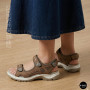 Women's Sports Velcro Sandals Allsy 208361 60874-6 Lonza BEIGE 6125