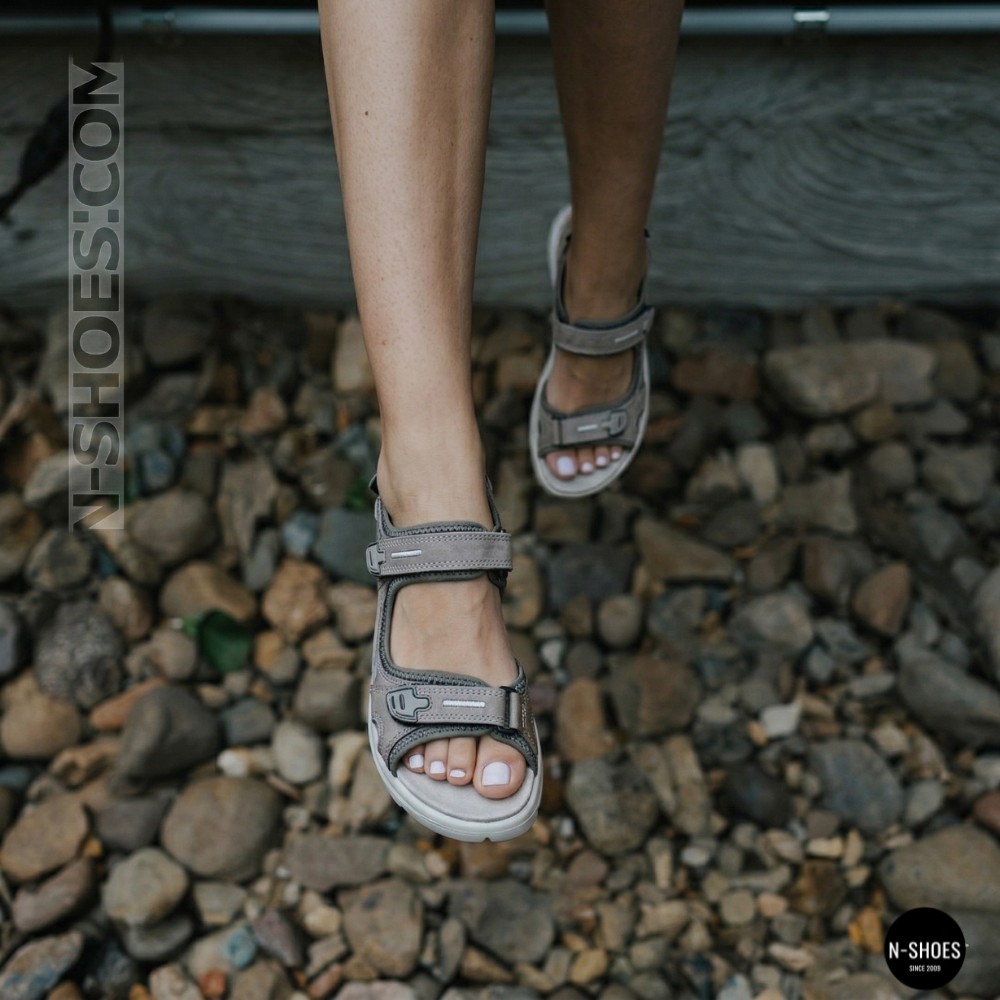 Women's Sports Velcro Sandals Allsy 208361 60874-6 Lonza BEIGE 6125