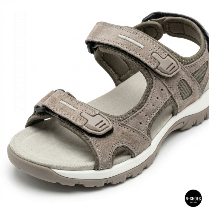 Спортивные женские босоножки на липучках Allsy 208361 60874-6 Lonza 212356 BEIGE 6125