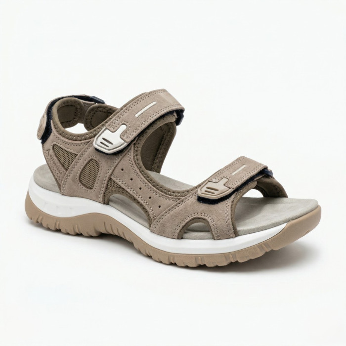 Спортивные женские босоножки на липучках Allsy 208361 60874-6 Lonza 212356 BEIGE 6125