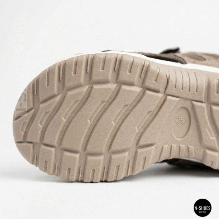Спортивные женские босоножки на липучках Allsy 208361 60874-6 Lonza 212356 BEIGE 6125
