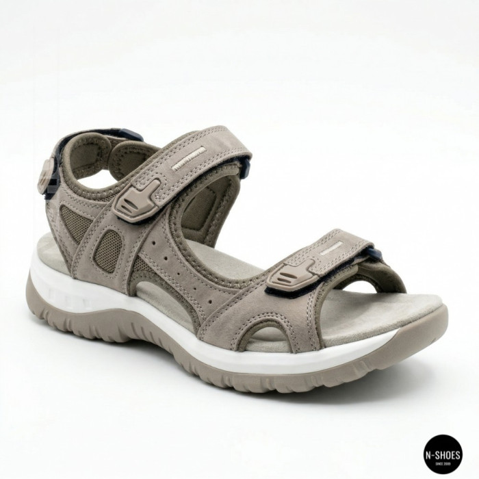 Спортивные женские босоножки на липучках Allsy 208361 60874-6 Lonza 212356 BEIGE 6125