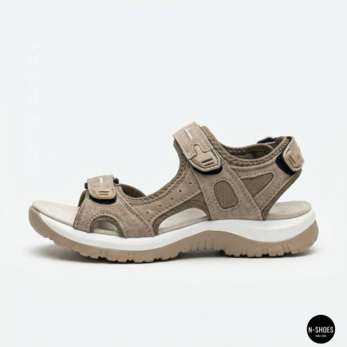 Спортивные женские босоножки на липучках Allsy 208361 60874-6 Lonza 212356 BEIGE 6125