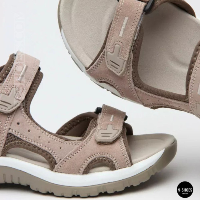 Спортивные женские босоножки на липучках Allsy 208361 60874-6 Lonza 212356 BEIGE 6125
