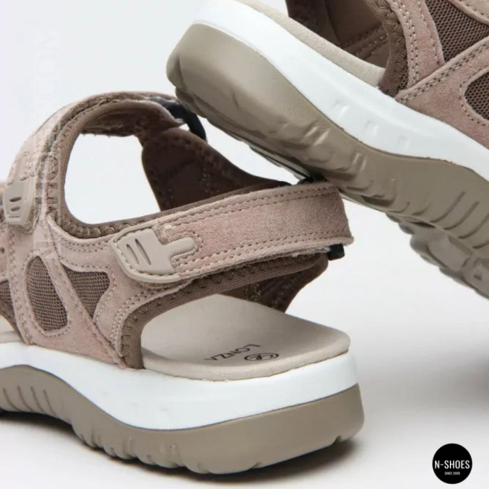Спортивные женские босоножки на липучках Allsy 208361 60874-6 Lonza 212356 BEIGE 6125
