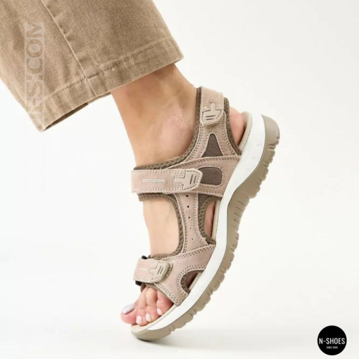 Спортивные женские босоножки на липучках Allsy 208361 60874-6 Lonza 212356 BEIGE 6125