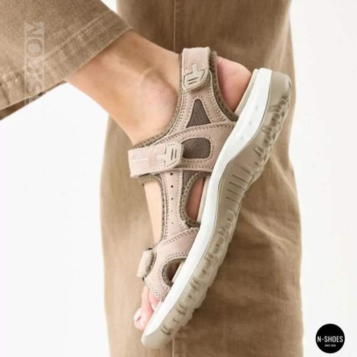 Спортивные женские босоножки на липучках Allsy 208361 60874-6 Lonza 212356 BEIGE 6125